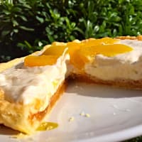 Pastel de queso con melocotón en almíbar paso 8