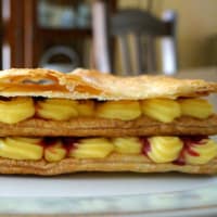 Millefeuille con las bayas