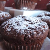 Muffin with chocolate and white chocolate step 3