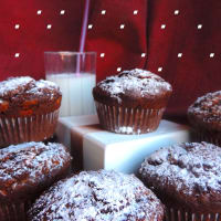 Muffin with chocolate and white chocolate step 4