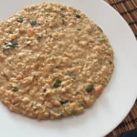 copos de avena y salmón con calabacín