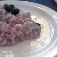 Risotto with blacks and cheese cranberries