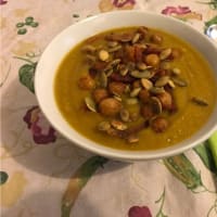 Sopa de calabaza y garbanzos con especias paso 2