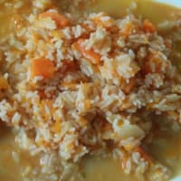 Risotto de calabaza separados y gorgonzola