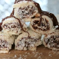 Rolls of bread with Nutella