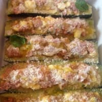 Zucchini stuffed with sausage and mozzarella step 7