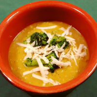 Oat soup and pumpkin