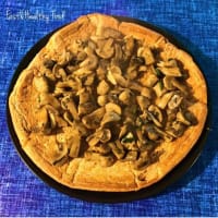 Pizza fit pumpkin and chestnuts with mushrooms
