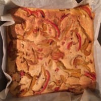 Focaccia chickpea baked with vegetables