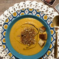 Pumpkin and red lentils