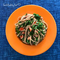 Pasta rúcula, albahaca, tomate y ricota