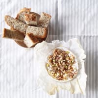 Camembert baked with honey and nuts