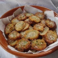 Pancakes with wild asparagus