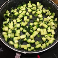 Tortilla de calabacín con garbanzos paso 1