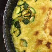 Tortilla de calabacín con garbanzos paso 3