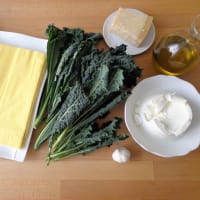 Lasagna with ricotta and black cabbage step 1