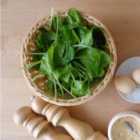 Savory muffins with spinach step 1