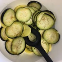 naked cake of eggplant and potatoes step 1