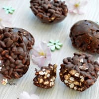 Chocolate eggs and puffed rice