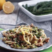 Asparagus Pasta, tuna and lemon