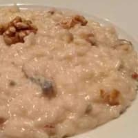 Risotto con gorgonzola noci e mostarda