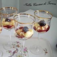 Dessert crema e amarena