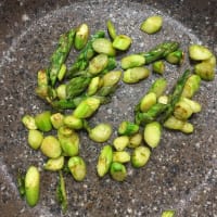 Asparagi con crema di porri e broccoli step 4