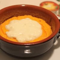 Pumpkin soufflé and fontina