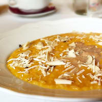 RISOTTO con calabaza, frijoles y TRUFFLE tomini paso 1