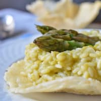 Risotto with creamy asparagus