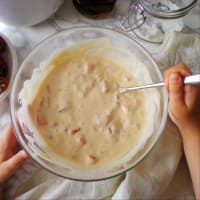 Tortitas con fresas y yogur paso 2