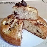 manzana y tarta de chocolate