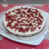 Tarta de queso con fresa esmalte Atasco en ...