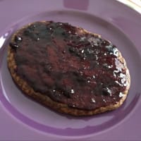 Pancake con cuore al cioccolato