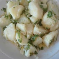 Potatoes in green. A fast and ideal appetizer for the summer step 3