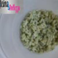 Green rice with mozzarella heart. A delicate dish step 4