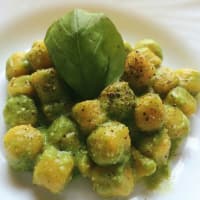 Dumplings With Vegan Zucchini Pesto