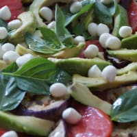 Caprese with eggplant and avocado step 2