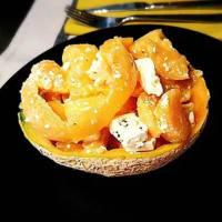 Melone ripieno Feta e Lime