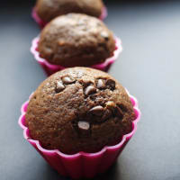 Cocoa muffins with chocolate drops step 2