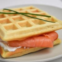 Waffles salati all'olio extravergine d'oliva