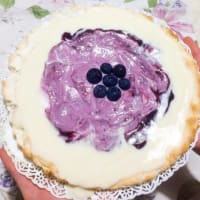 Yogurt and blueberries tart