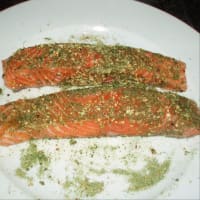 Salmon in herbal crust step 2