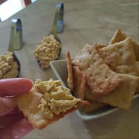 Cracks and chickpea hummus