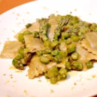 Ravioli de Lupino, Mozzarisella y albahaca con espárragos y limón paso 14