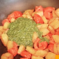 Ravioriselli Spalmarisella y espinacas con pesto de hierbas silvestres paso 8