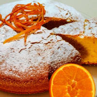 Soft cake with orange