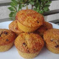 Pumpkin muffins with chocolate chips