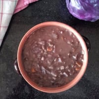 Rich soup with purple cabbage