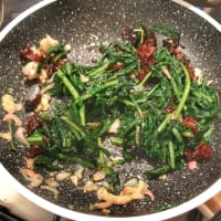 Risotto with Dandelion Cream and Dried Tomatoes step 3